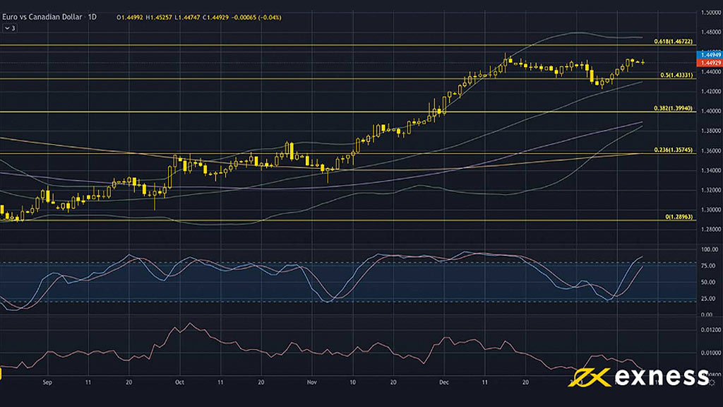 Euro-Canadian dollar, daily